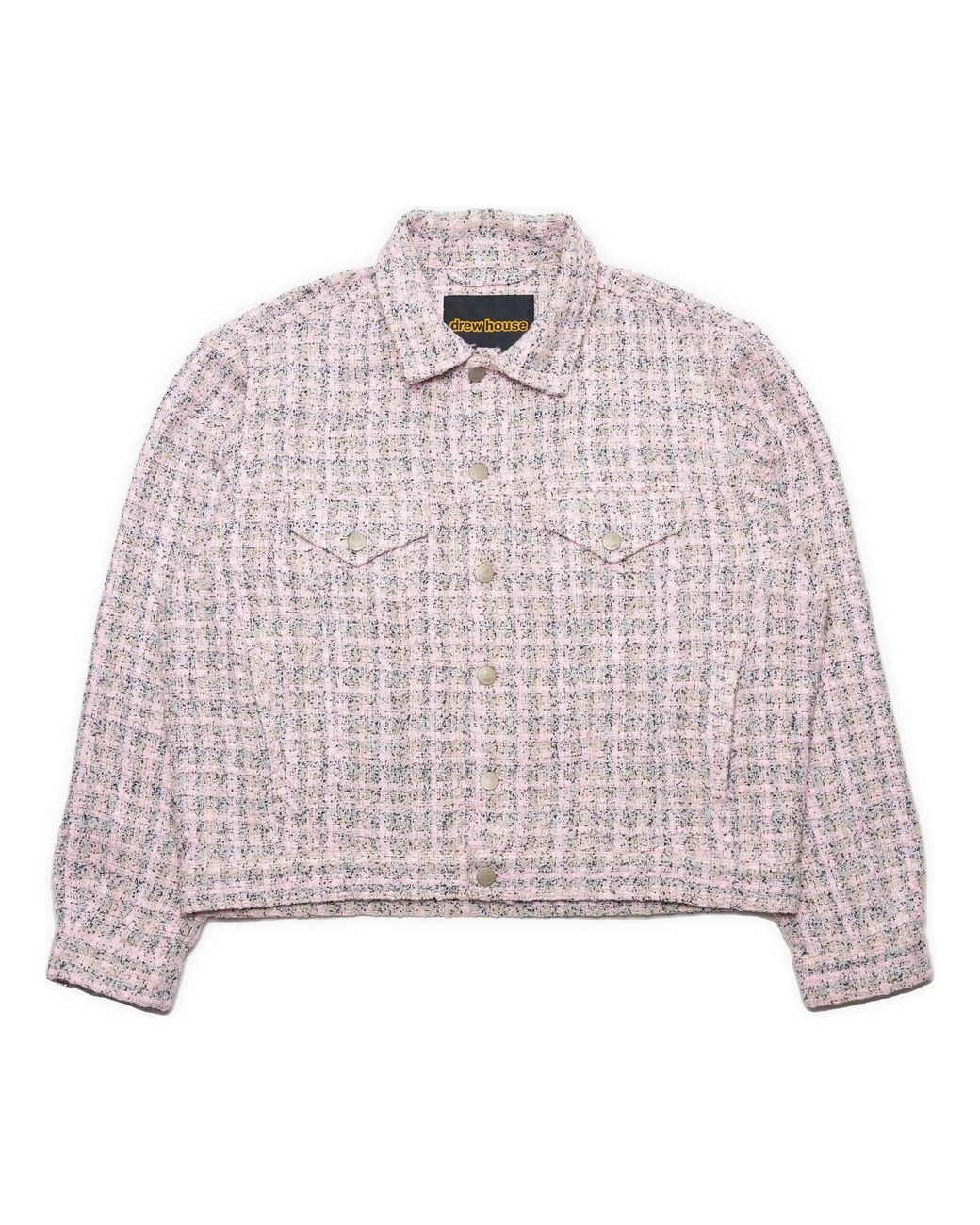 Drew House Pink Boucle Mascot Oversized Trucker Jacket for men