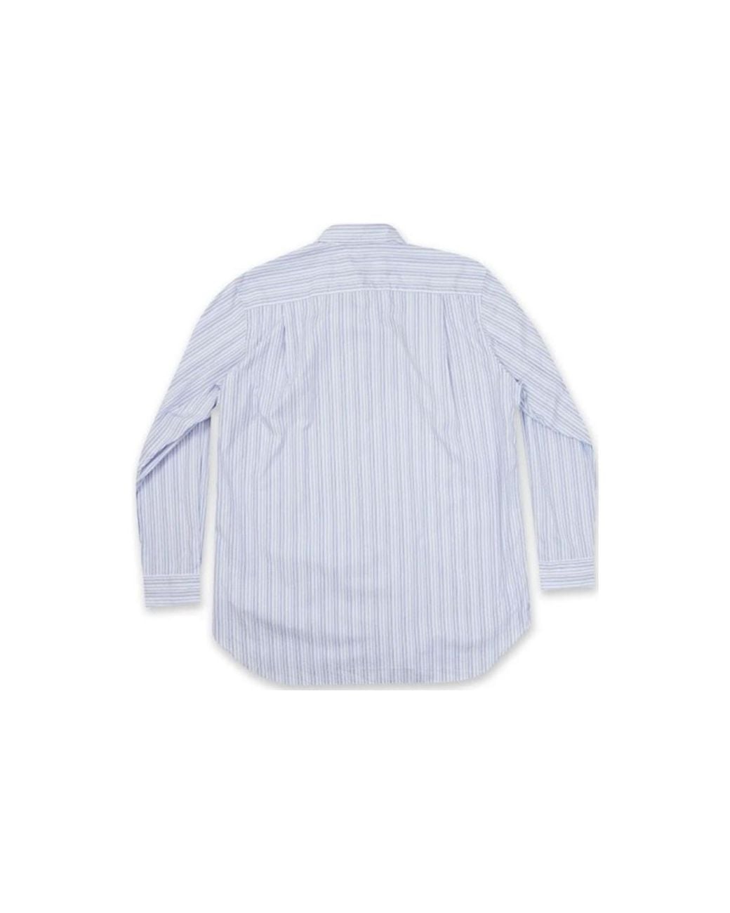 COMME DES GARÇONS PLAY Blue (Wmns) Striped Shirt Emblem