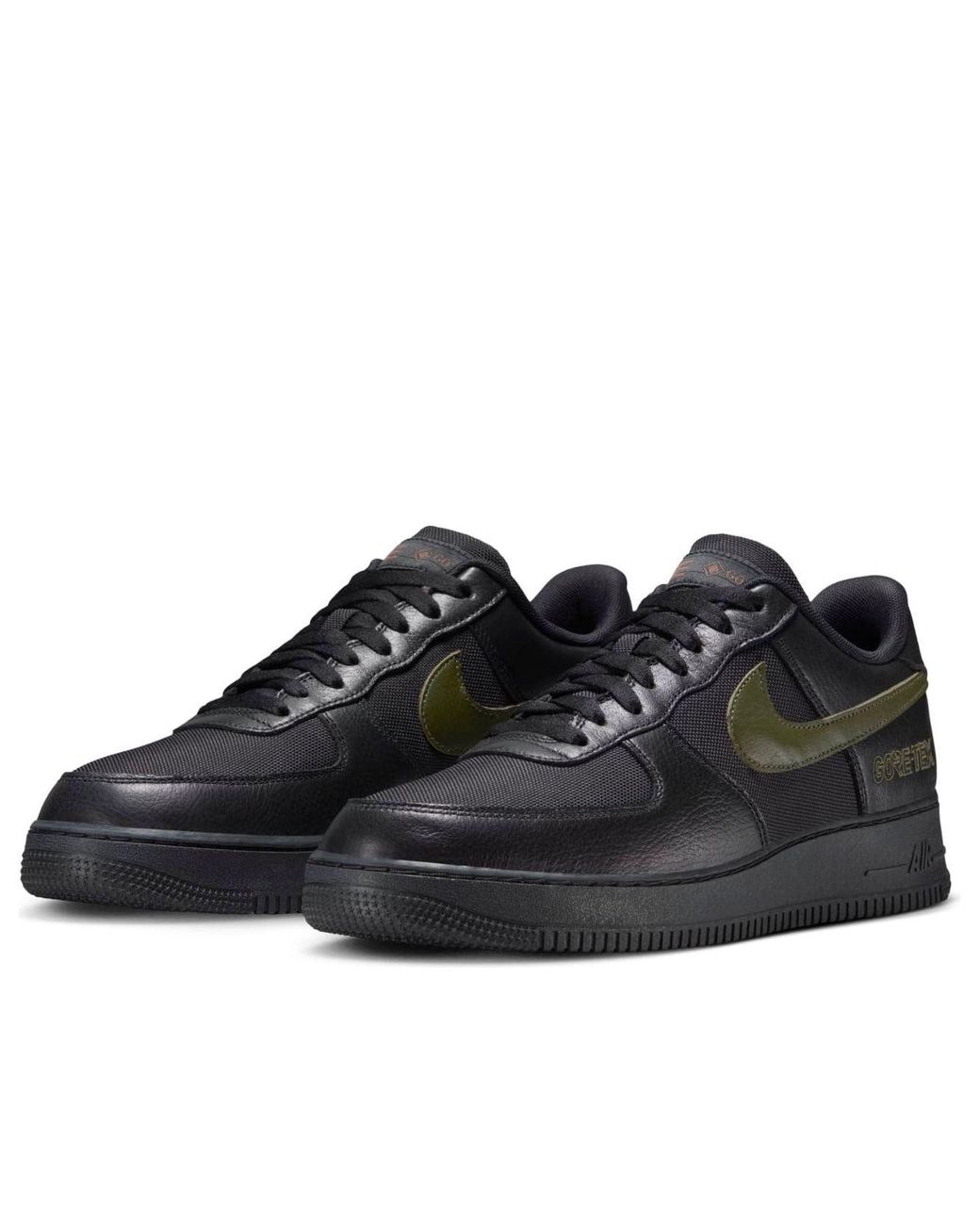 Nike Black Air Force 1 Low Gore-Tex Cargo Khaki' for men