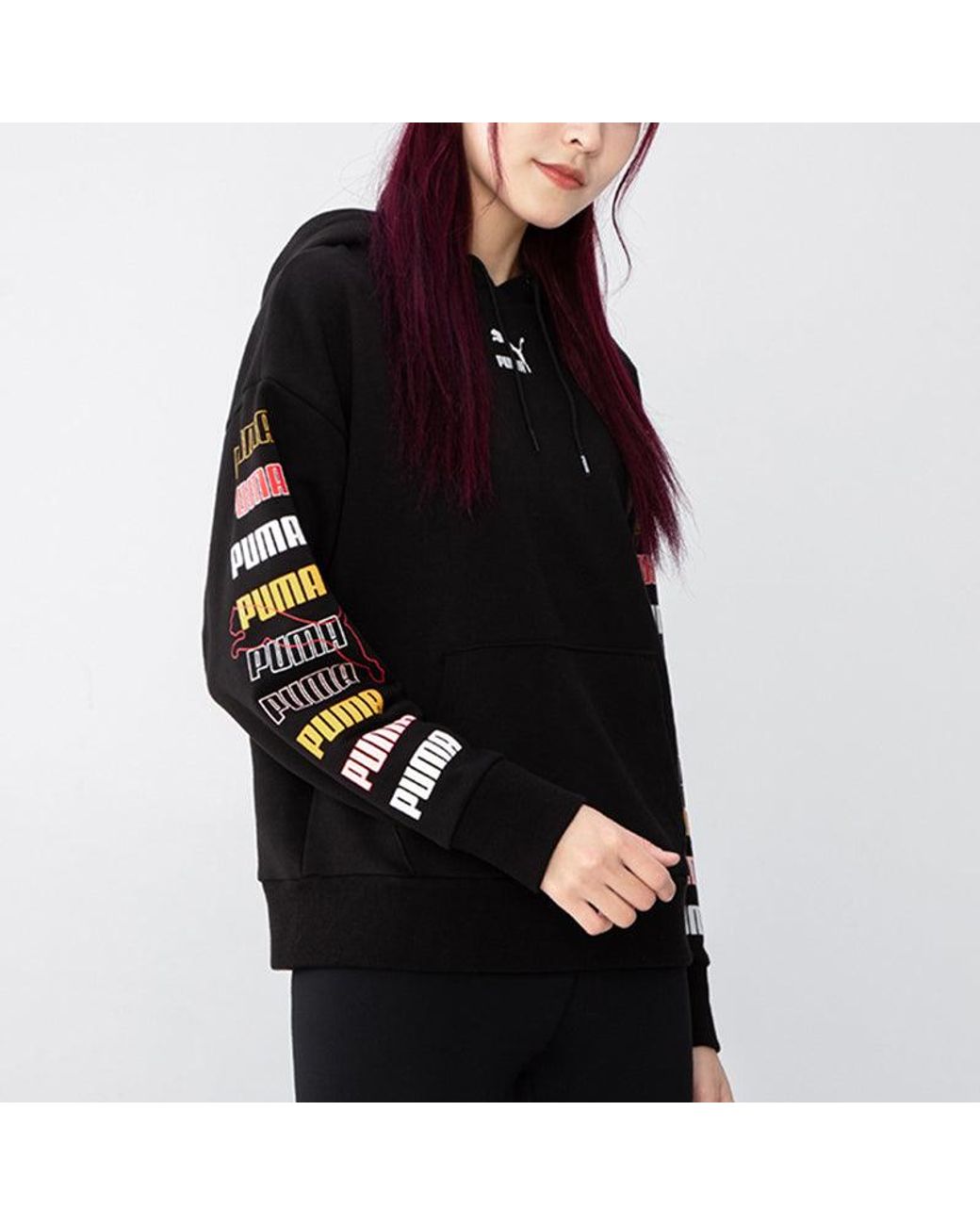 PUMA Black (Wmns) Classics Graphics Hoodie