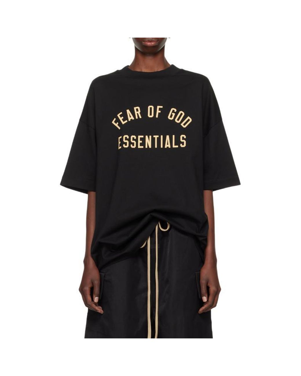 Fear Of God Black Jersey Crewneck Tee for men