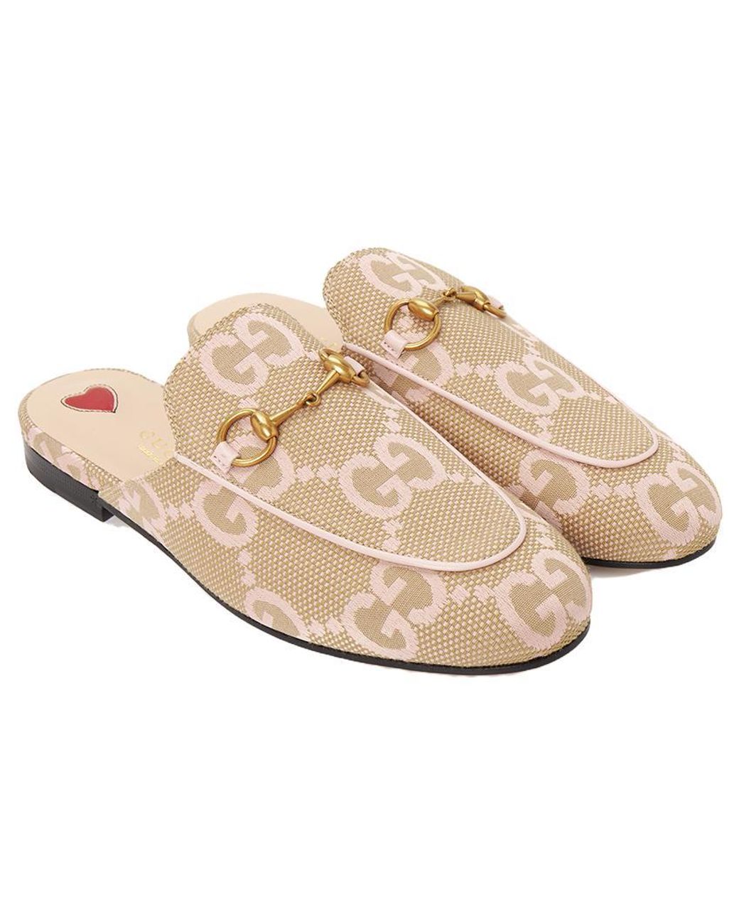 Gucci Natural (Wmns) Jumbo Gg Princetown Slipper Light'
