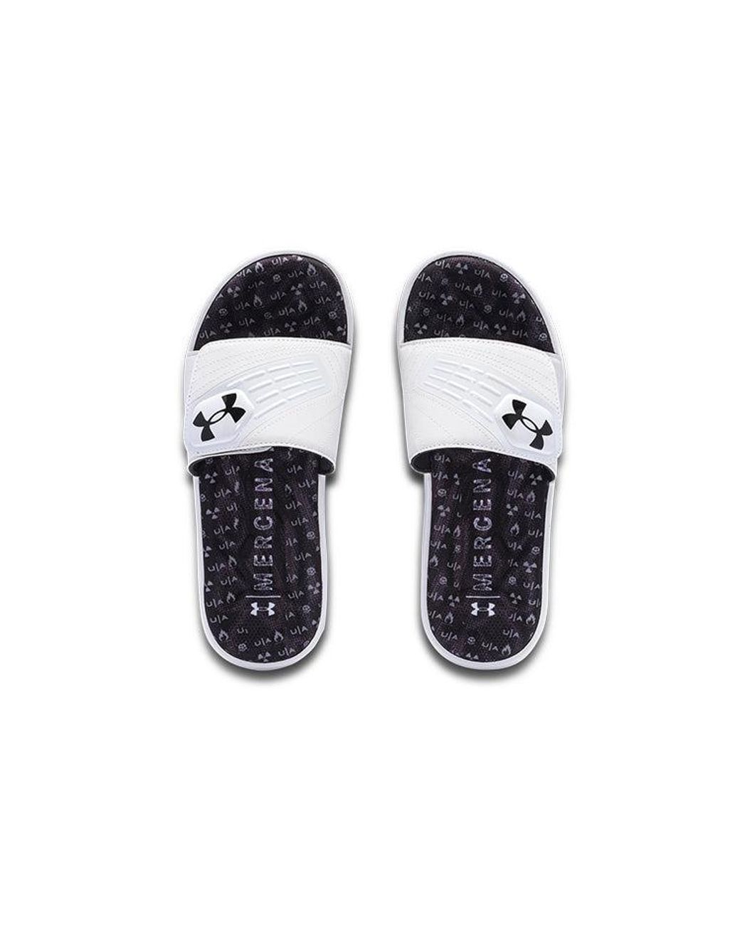 Under Armour White Mercenary 12 Slide for men