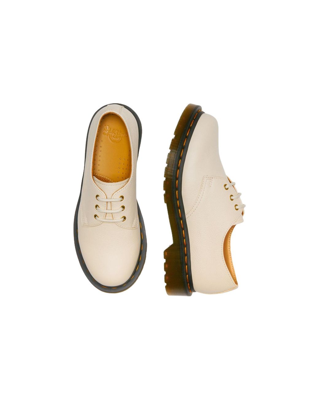 Dr. Martens White (Wmns) 1461 Virginia Leather Oxford Shoes 'Parchment'