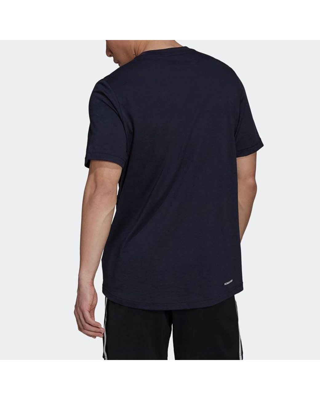 Adidas Blue Aeroready Designed 2 Move Feelready Sport Logo T-Shirt 'Legend Ink' for men
