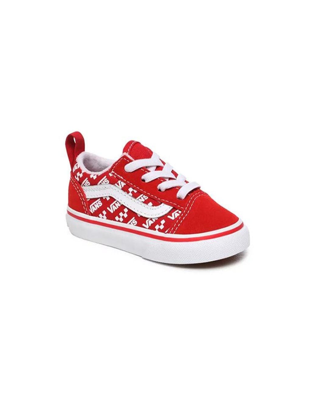 Vans Red Logo Repeat Elastic Lace Old Skool for men