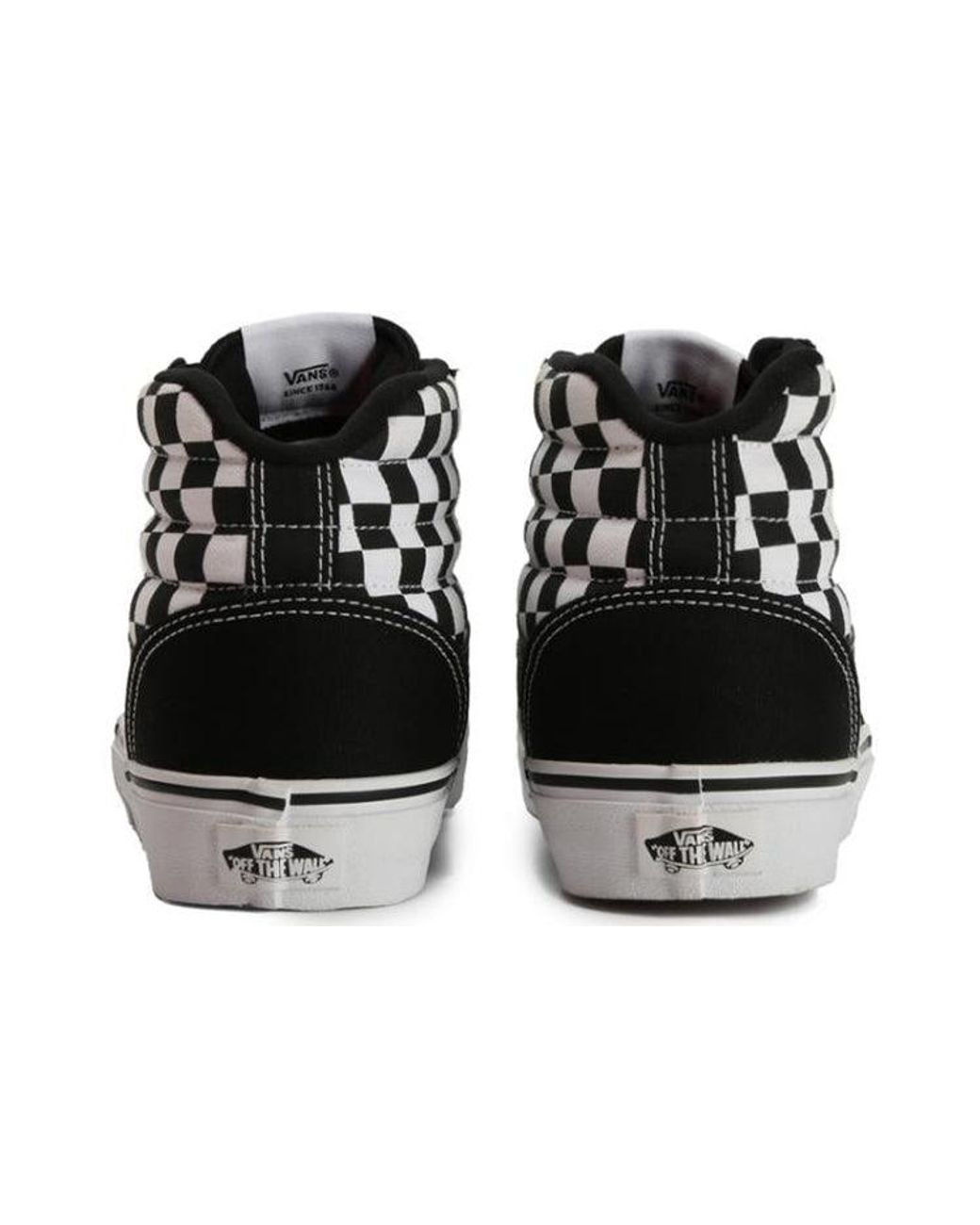 Vans Black Ward High 'Checkerboard' for men