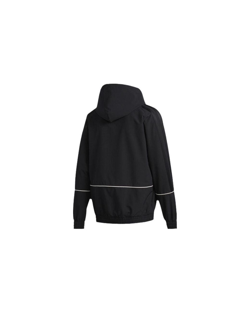 Adidas Black Hrd Cu Embroidered Logo Hooded Pullover Long Sleeves for men