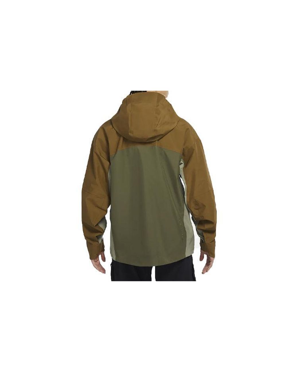 Nike Green Acg Loose Zipper Hooded Colorblock Long Sleeves Jacket Autumn Light for men