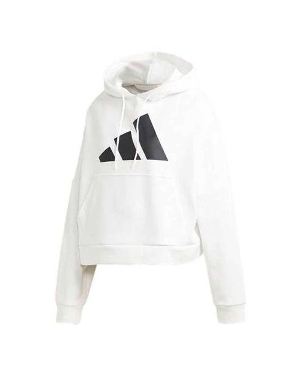 Adidas White (Wmns) Contrasting Colors Logo Sports Pullover Hoodie Asia Edition