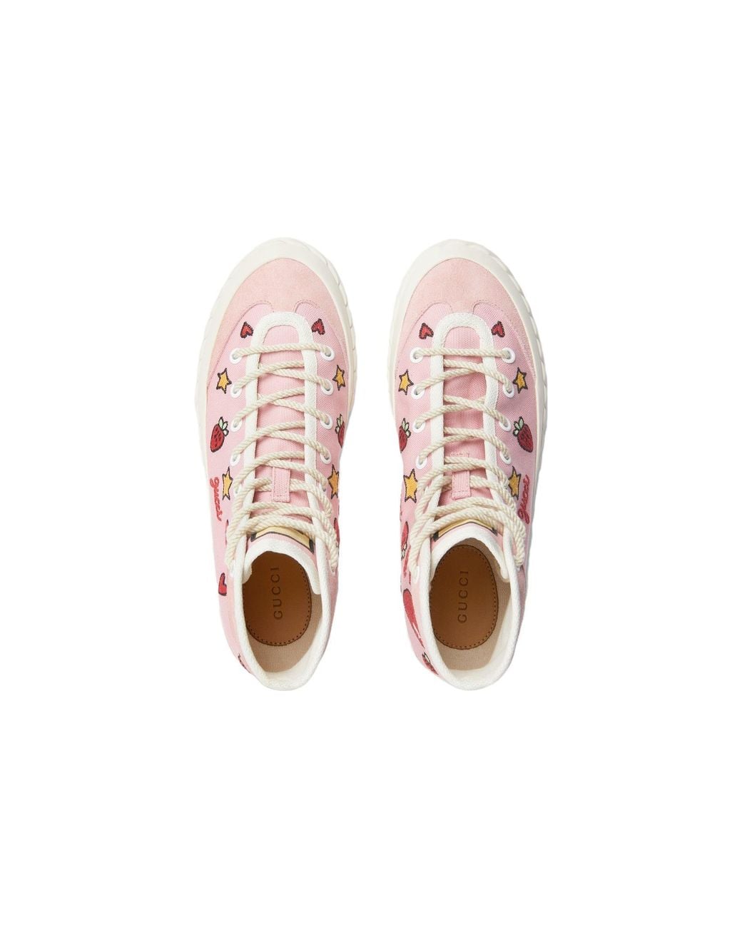 Gucci Pink (Wmns) Canvas Hightop 'Valentine's Day'
