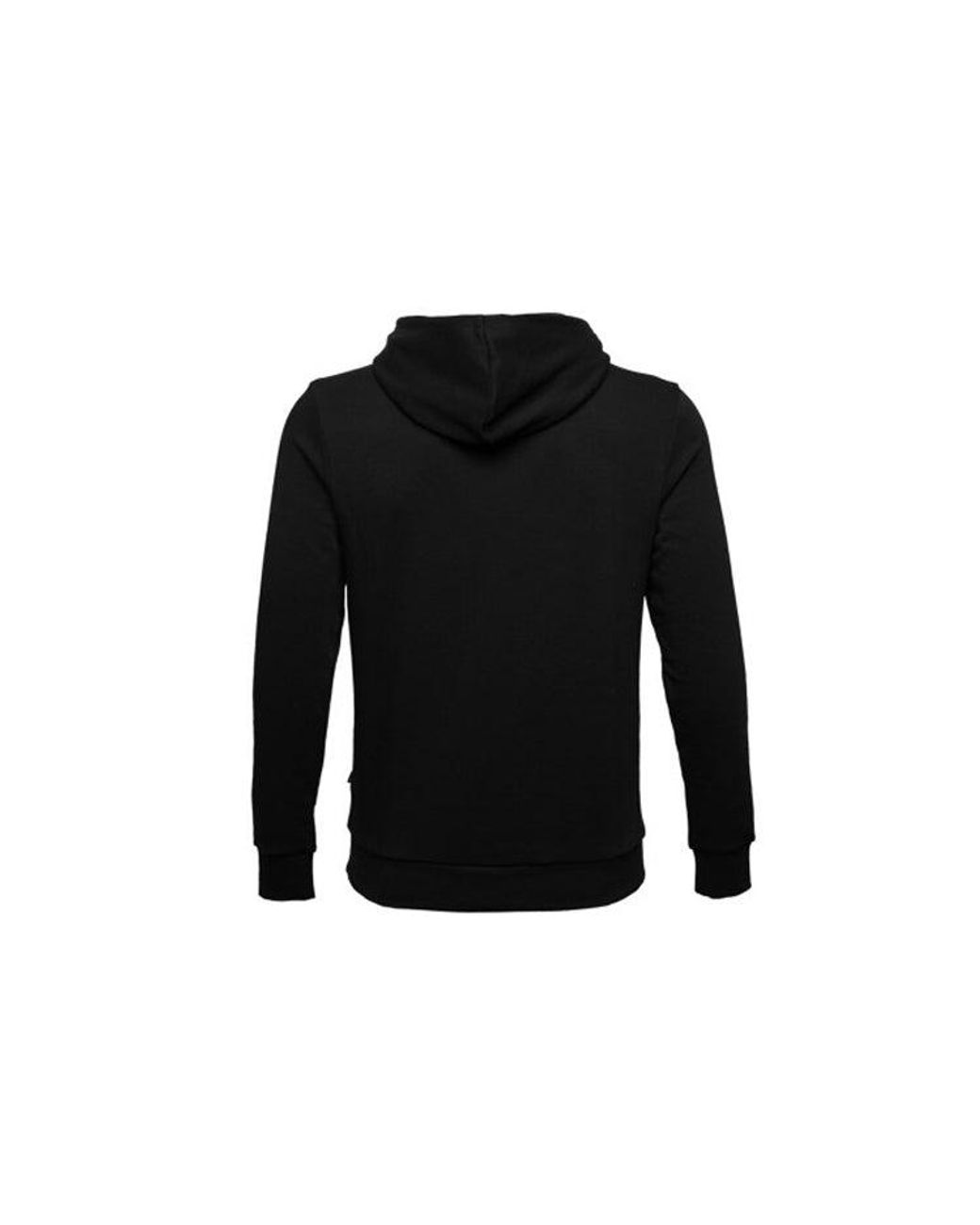 PUMA Black Ess Hoody Tr Big Logo Pullover Fleece for men