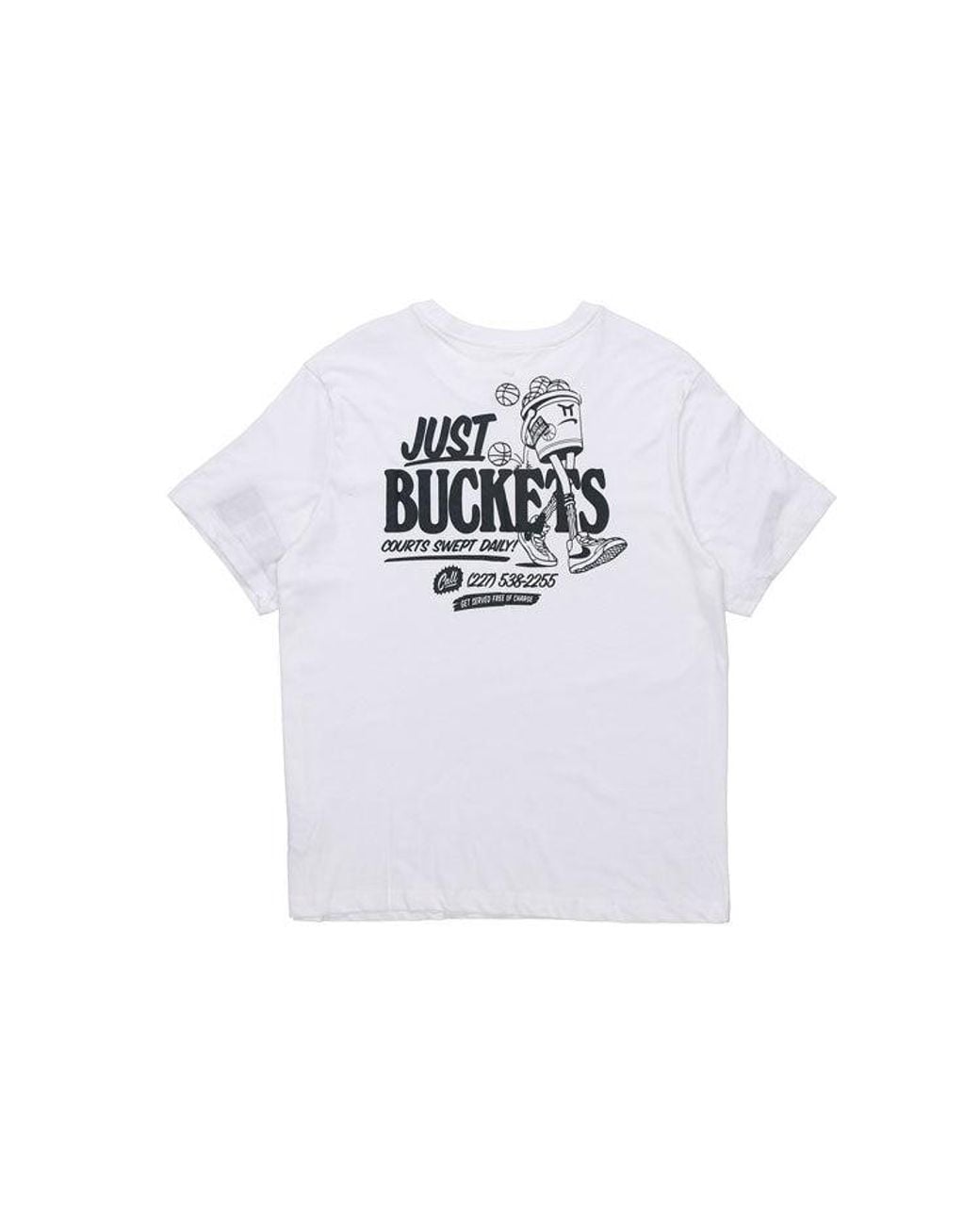 Nike White Back Basketball Graffiti Printing Short Sleeve for men