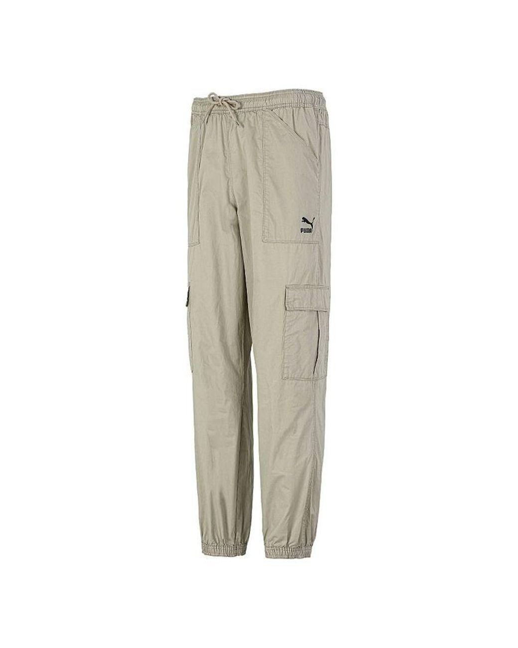 PUMA Natural Woven Cargo Bundle Feet Casual Long Pants Creamy for men