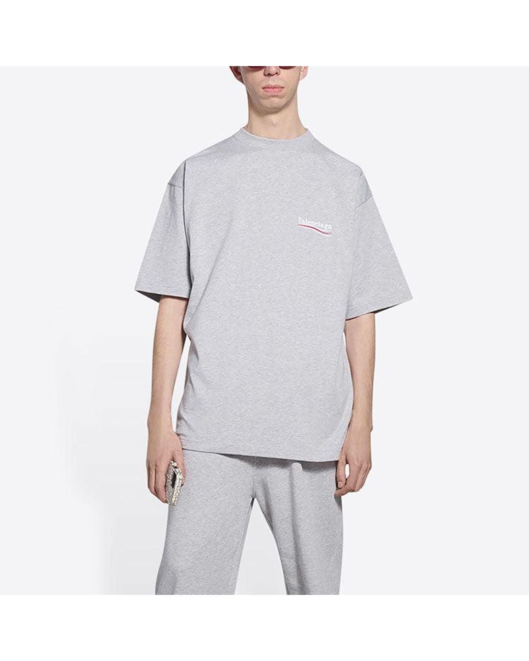 Balenciaga Purple Political Campaign T-Shirt Large Fit for men