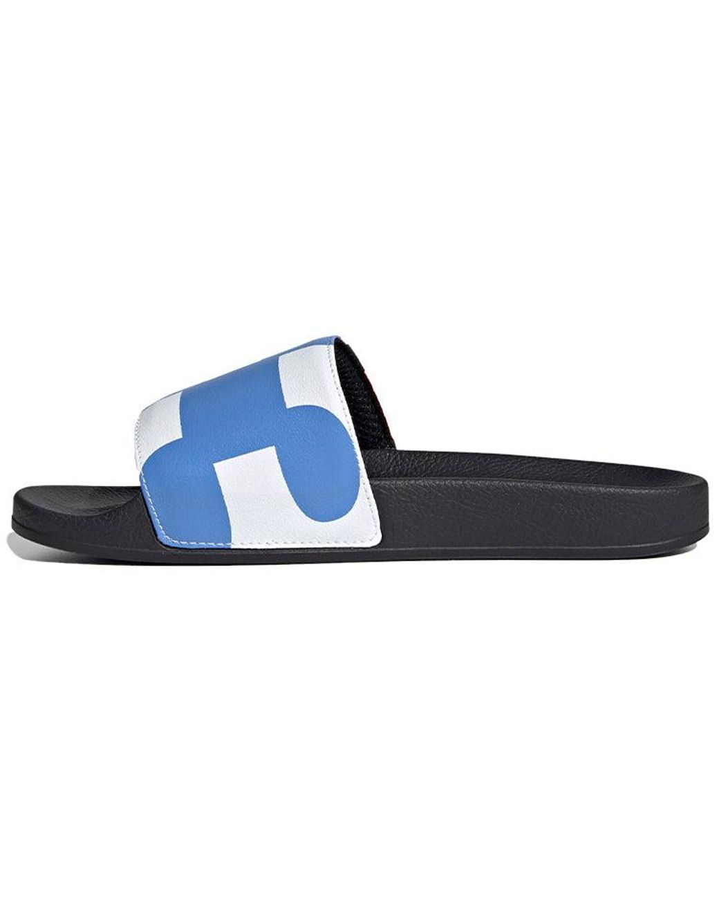 Adidas Blue Y-3 Adilette Slide 'Graphic' for men