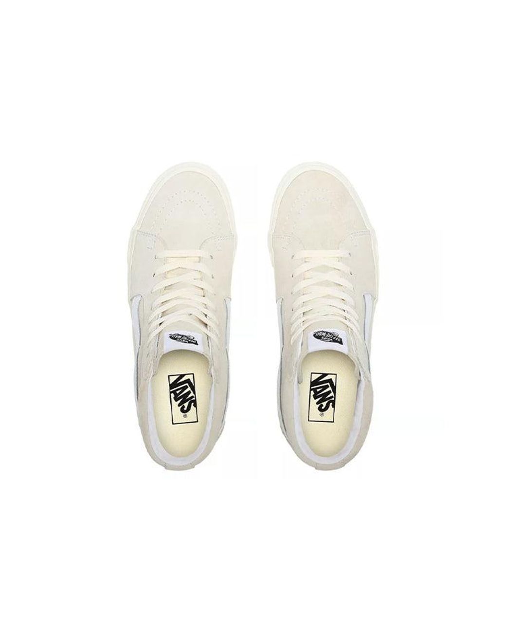 Vans White Sk8-Hi 'Pig Suede for men