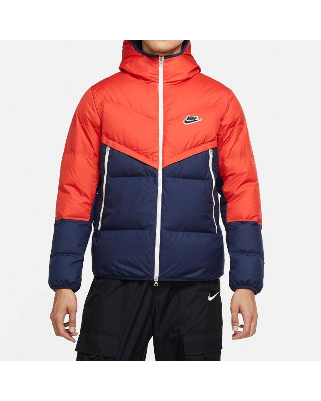 men's nike sportswear windrunner colorblock down fill jacket