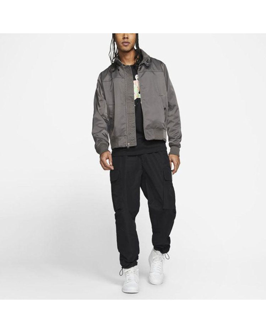 Nike Gray X A Ma Maniere Flight Jacket for men