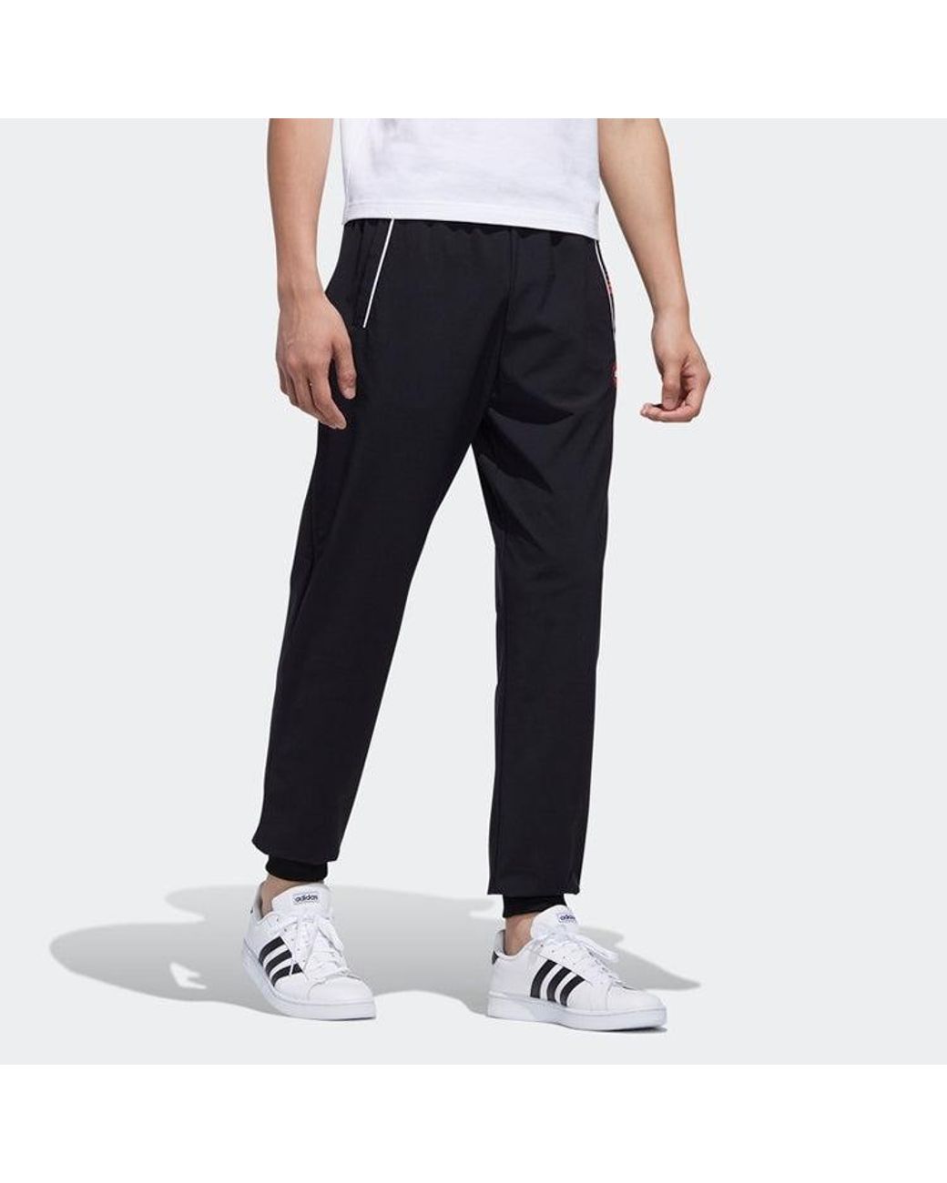 Neo Adidas Rapper adidas Neo M Artist Tp Casual Sports Bundle Feet Long Pants in Black ...