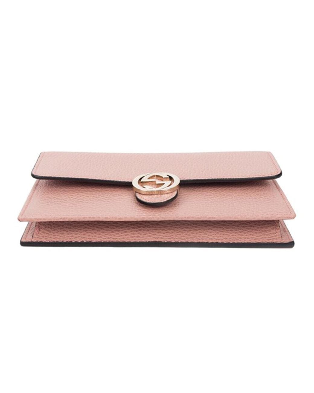 Gucci Pink (Wmns) Logo Double G Leather Woc Chain Shoulder Messenger Bag Classic