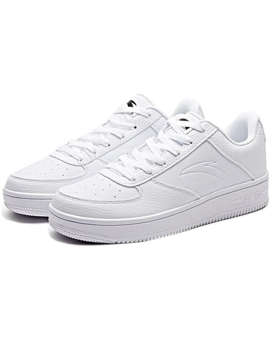 Anta White Skateboarding Series Sneakers 'Triple' for men
