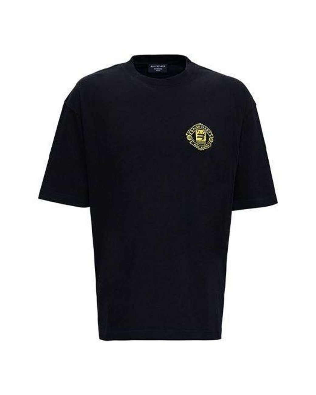 Balenciaga Black Crest Logo T-Shirt for men