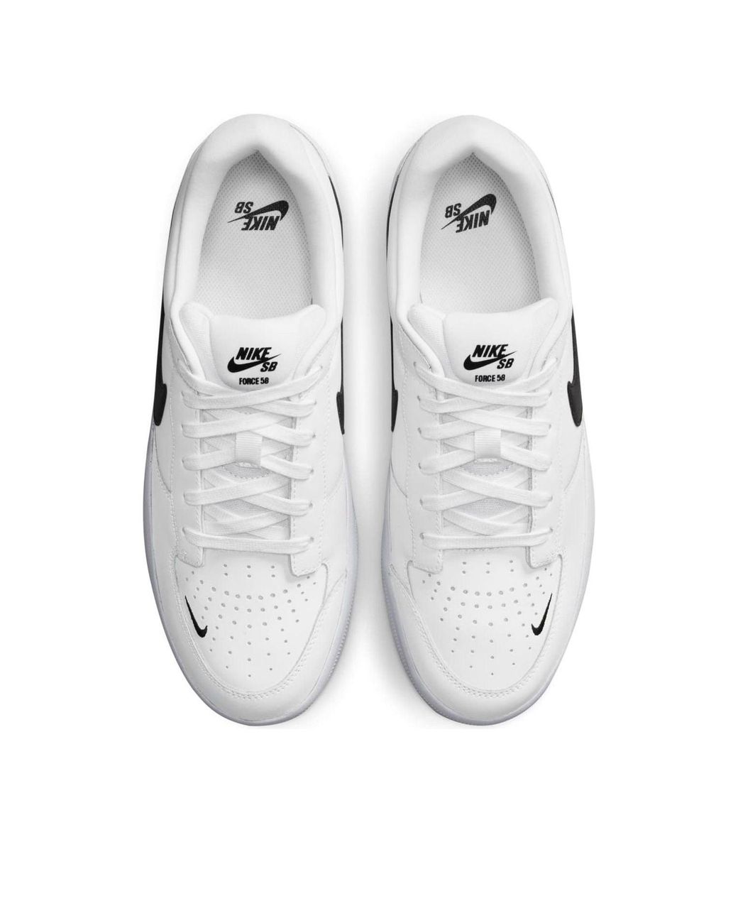 Nike White Sb Force 58 Premium Skate Shoe for men