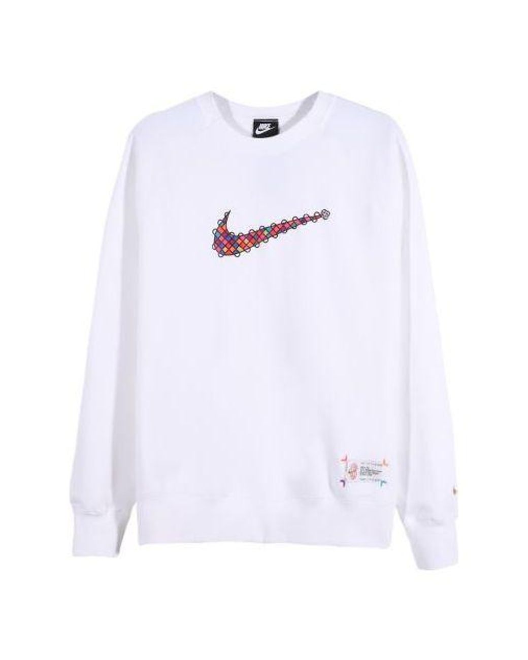 Nike White Sportswear Casual Sports Crew-Neck for men