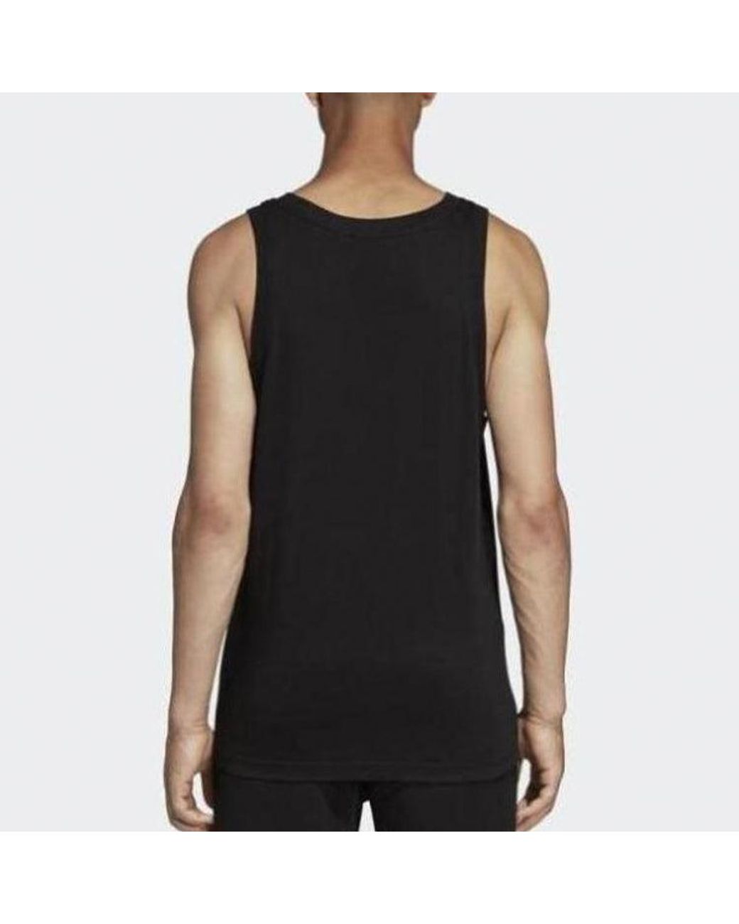 Adidas Black Originals Trefoil Logo Vest for men