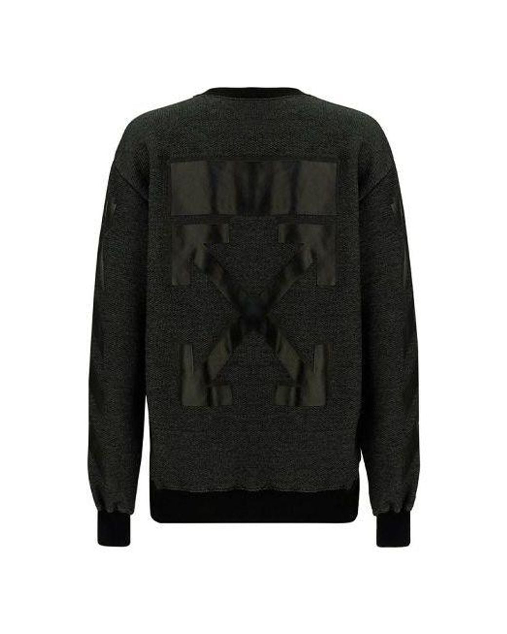 Off-White c/o Virgil Abloh Black (Wmns) Arrow Printing Round Neck Sports Hoodie Slim Fit Version