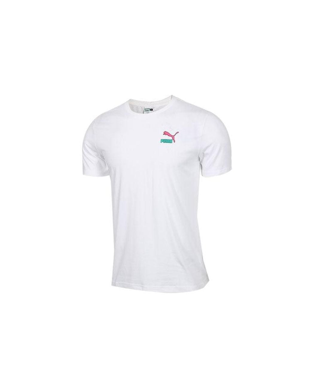 PUMA White Back Large Logo Loose Short Sleeve for men