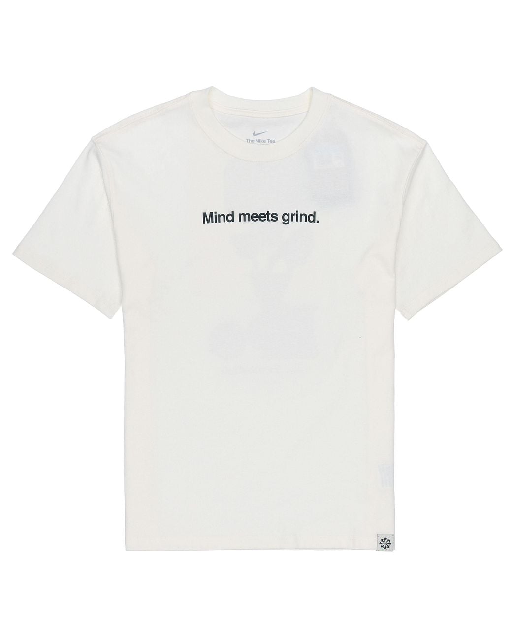 Nike White Loose Pattern Printing Round Neck Casual Loose Short Sleeve Creamy for men