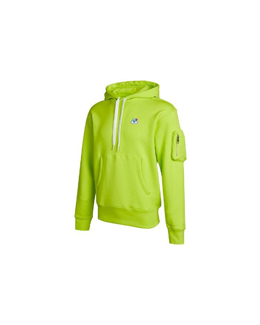 Nike Green Sportswear Airmoji Ft W Cartoon Patch Sports Hooded Pullover For for men
