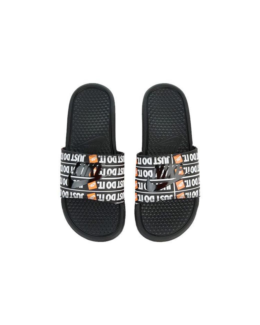 Nike Black Benassi Print 'Just Do It' for men