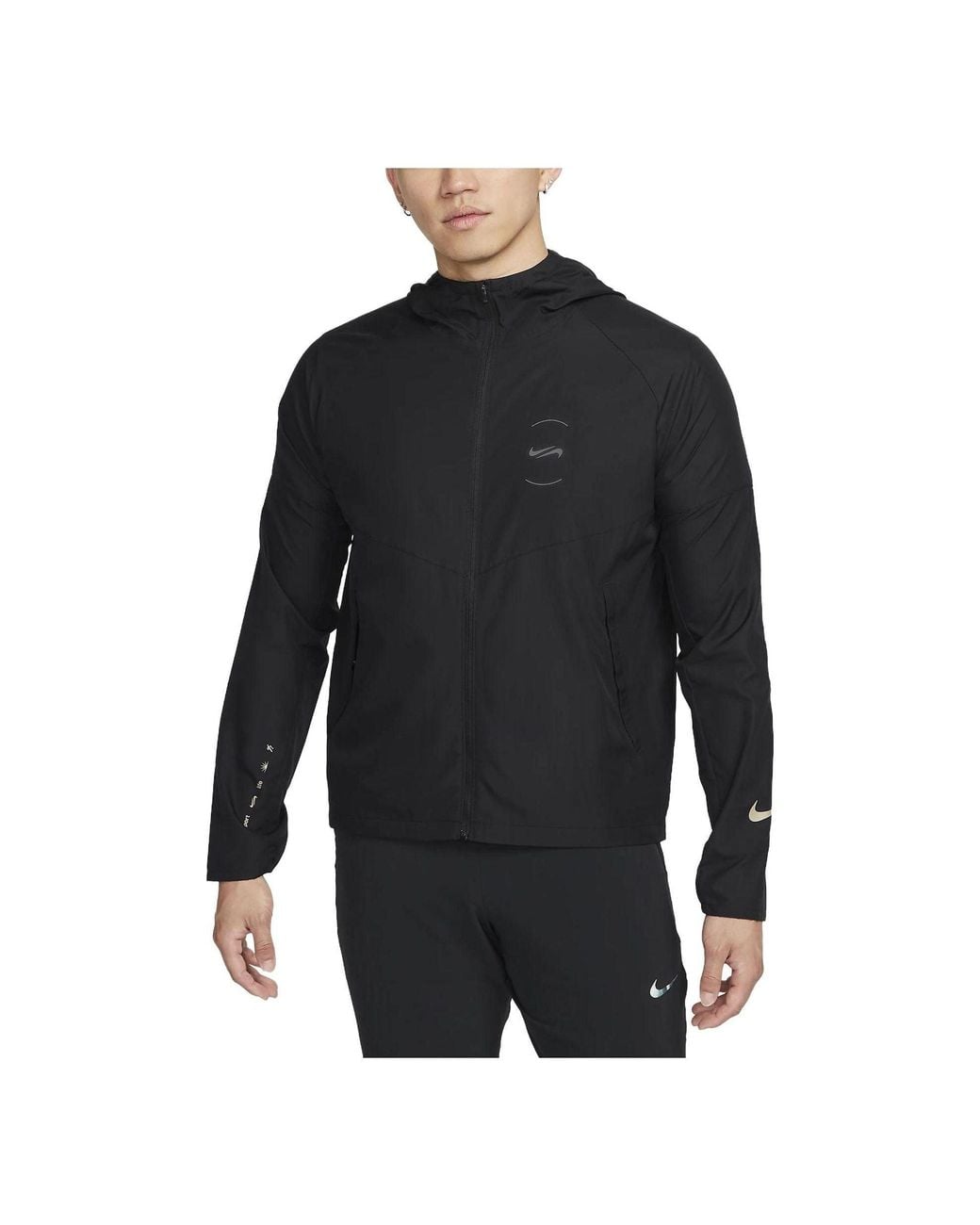 Nike Black Repel Miler Running Jacket for men