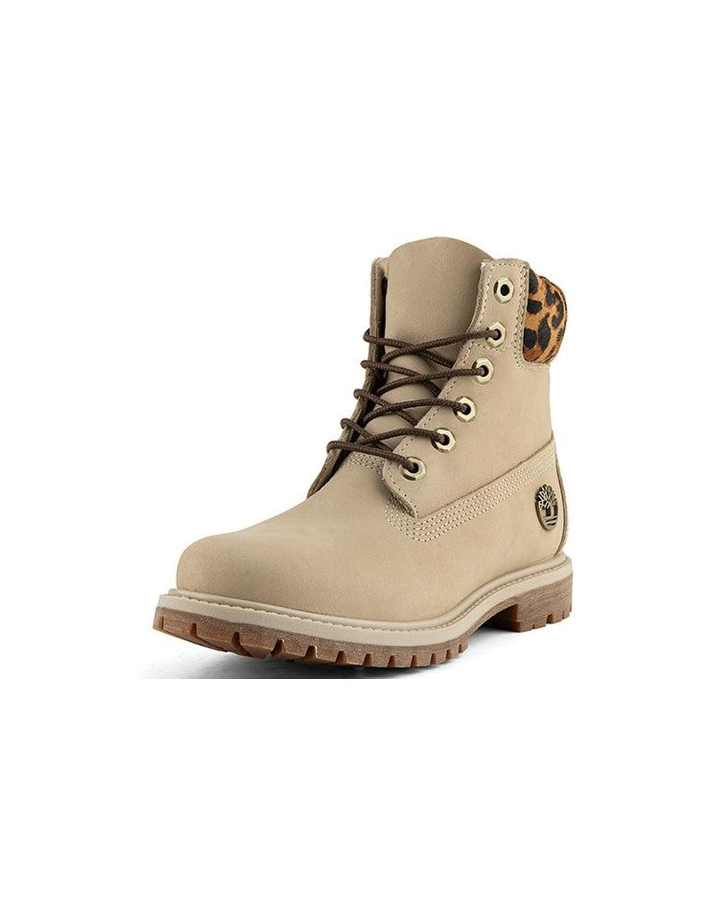 Timberland Natural (Wmns) 6 Inch Safari Cheetah Waterproof Boot 'Ivory Nubuck'
