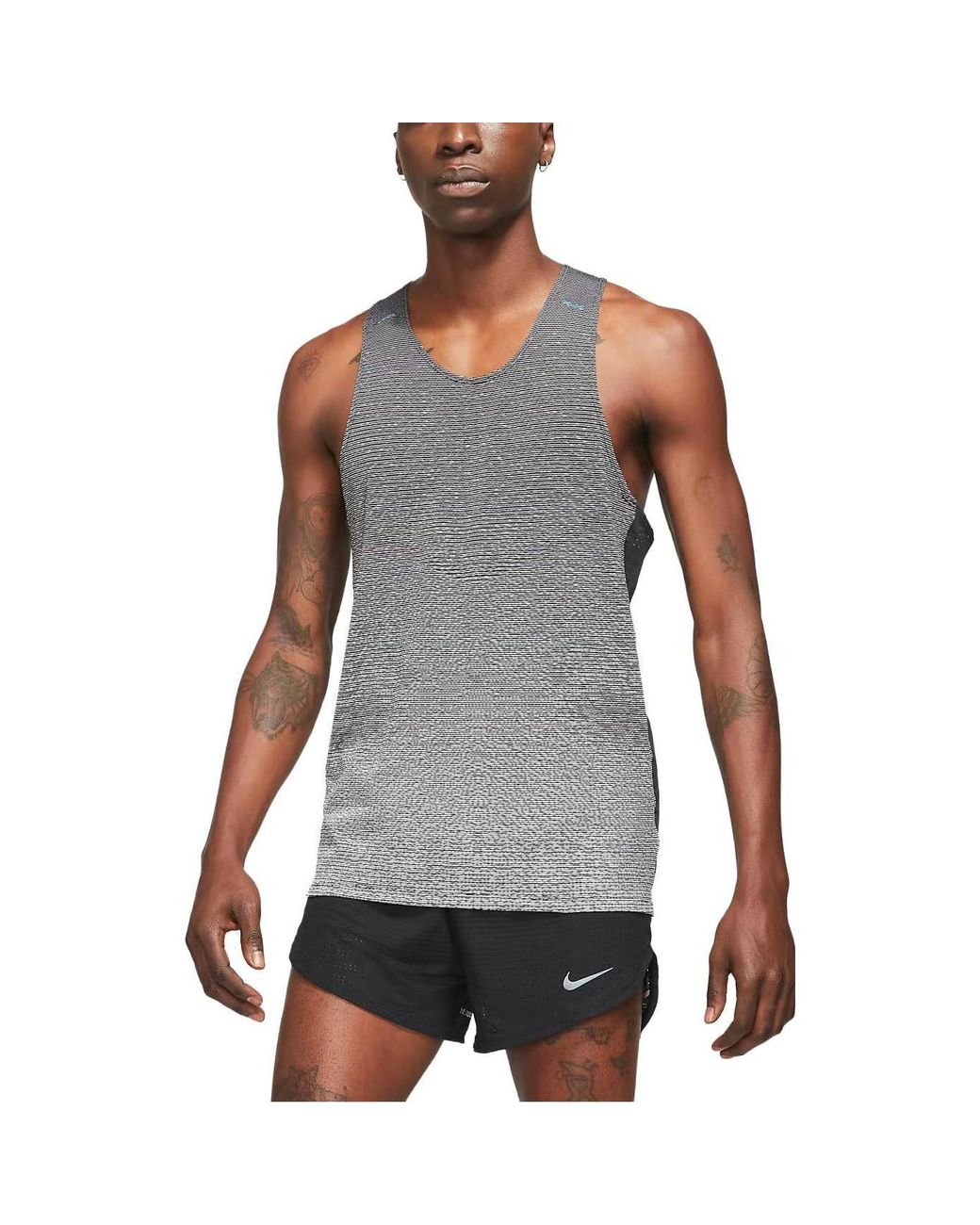 Nike Gray Running Run Division Pinnacle Tank for men