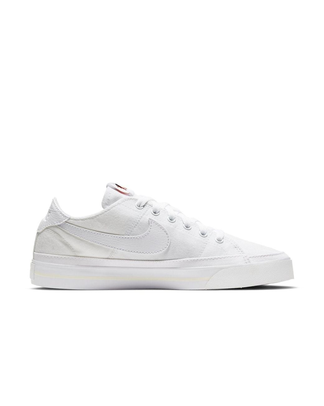 Nike White (Wmns) Court Legacy Canvas 'Triple'