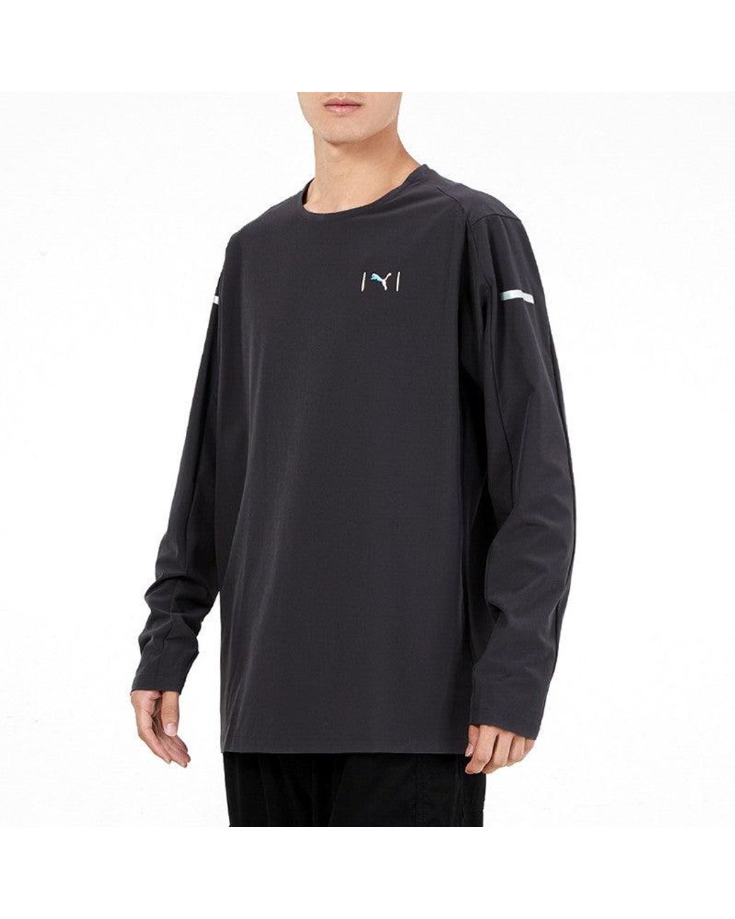 PUMA Black Running Training Loose Breathable Long Sleeves for men