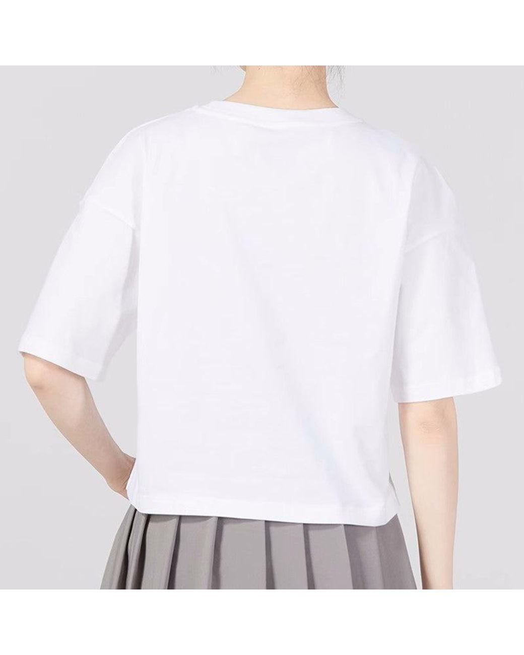 Adidas White (Wmns) Neo Logo T-Shirts