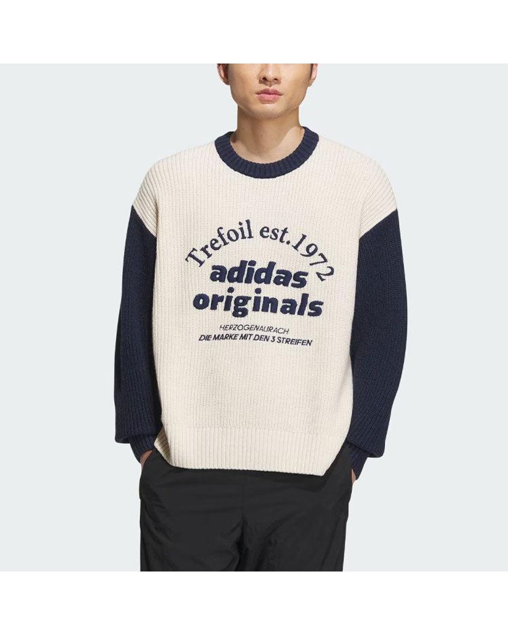 Adidas Blue Originals Classic Sport Sweater (Gender Neutral) Asia Sizing Night' for men