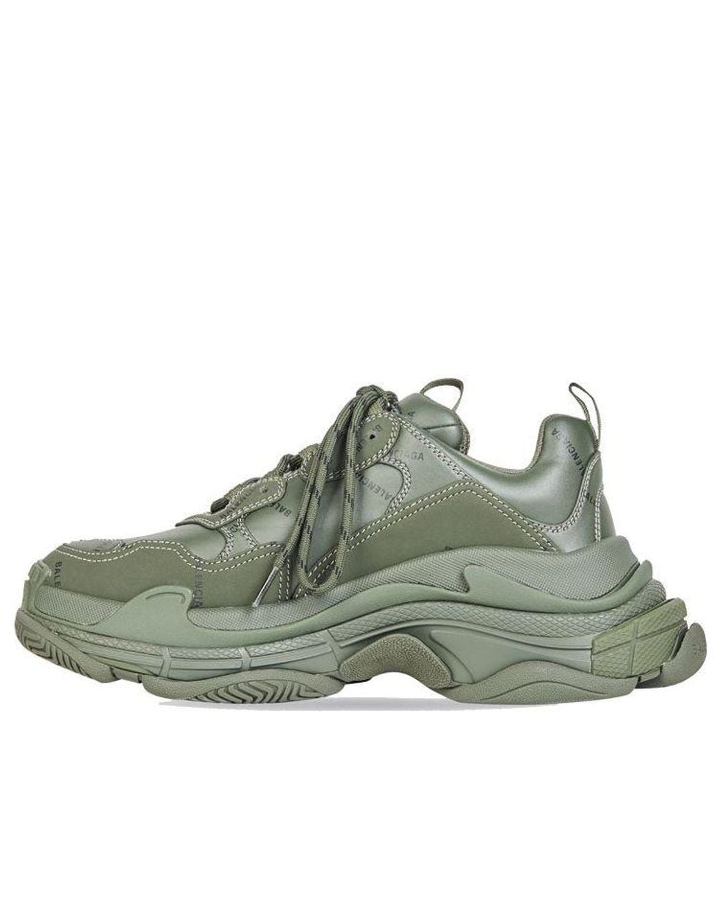 Balenciaga Green Triple S 'Allover Logo for men