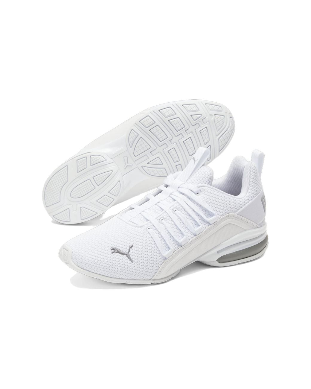 PUMA White Axelion Refresh Sneakers for men