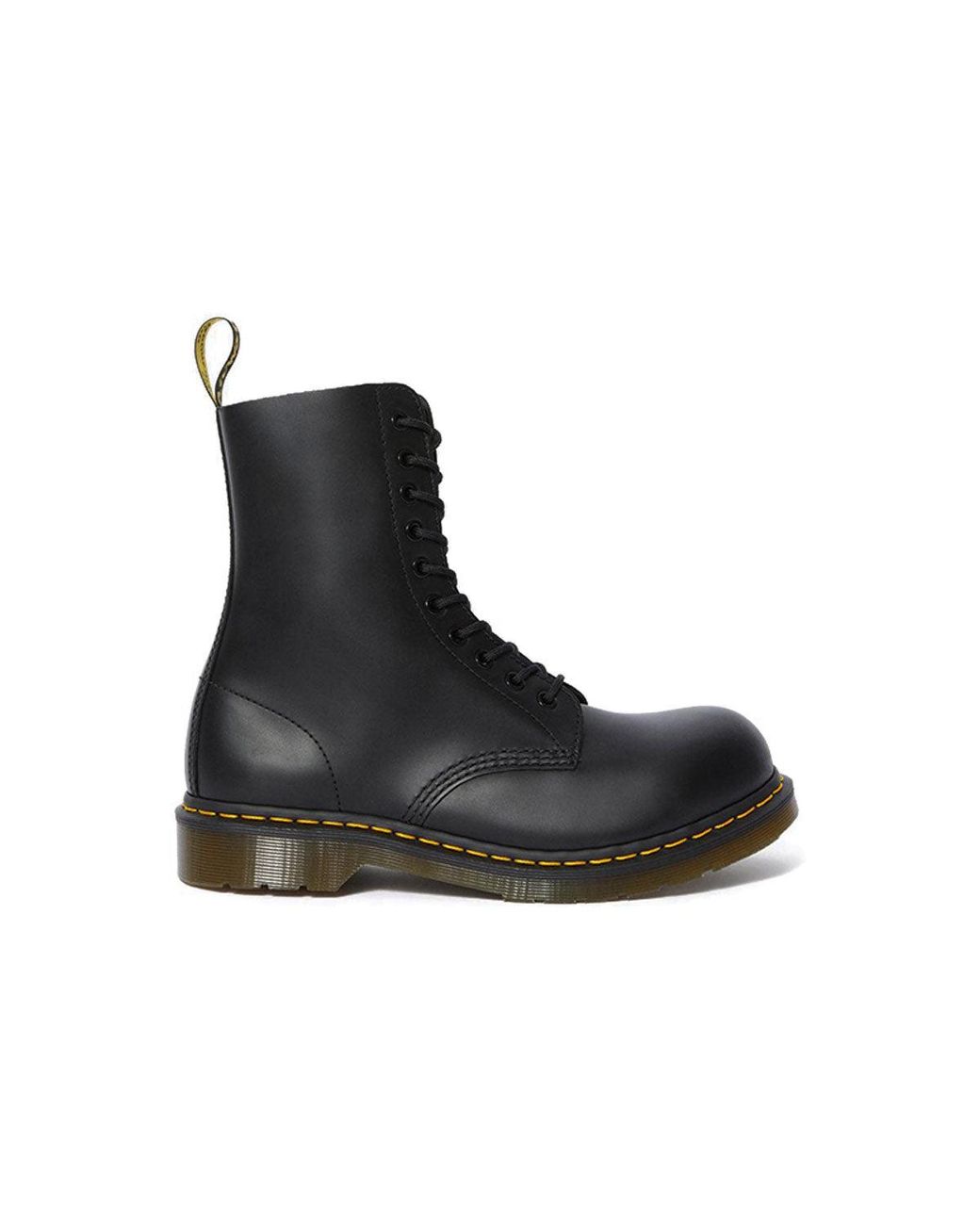 Dr. Martens Black 1919 Leather Med Calf Boots for men