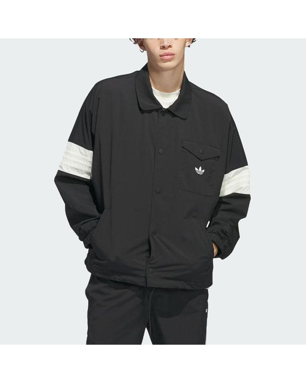 Adidas Black Originals 3 Coach Jacket (Gender Neutral) Asia Sizing for men