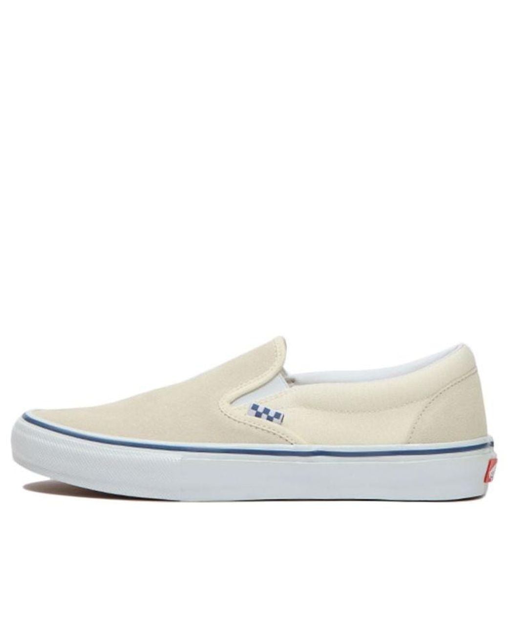 Vans White Skate Slip-On 'Checkerboard for men