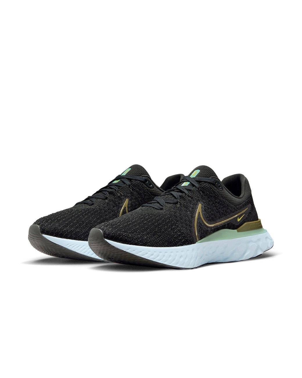 Nike Black React Infinity Run Flyknit 3 'Night Forest Enamel' for men