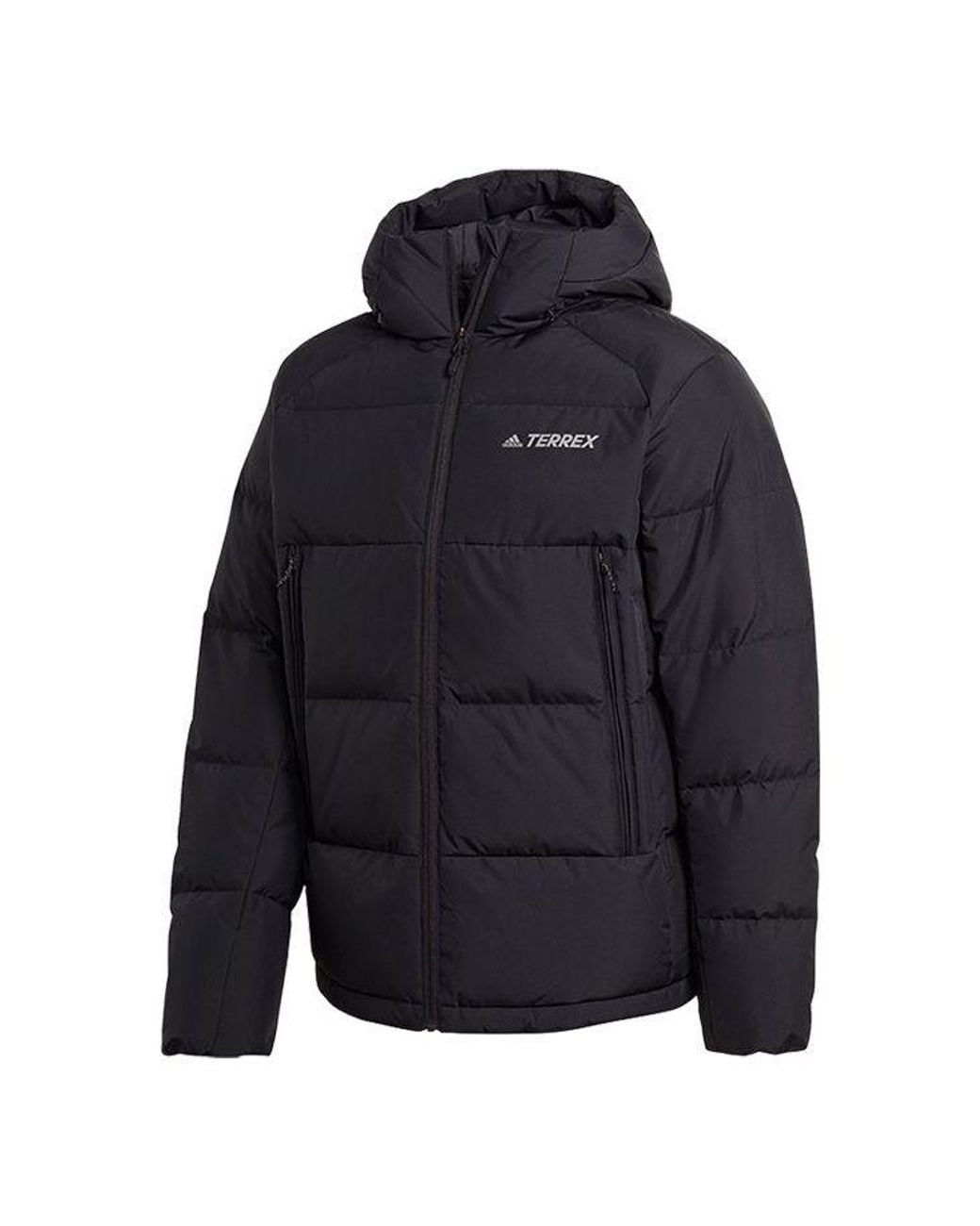 Adidas Blue Sports Windproof Stay Warm Hooded Down Jacket for men