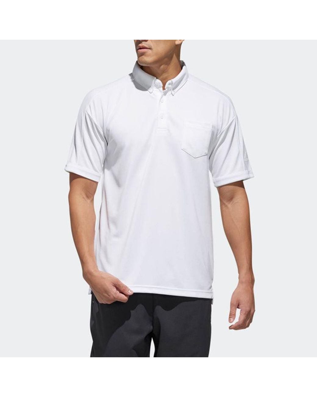 Adidas White M S2S Sc Tero P Chest Pocket Short Sleeve Polo Shirt for men